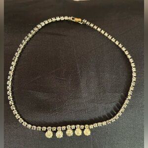 Vintage 14” Rhinestone Choker Necklace